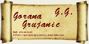 Gorana Grujanić vizit kartica